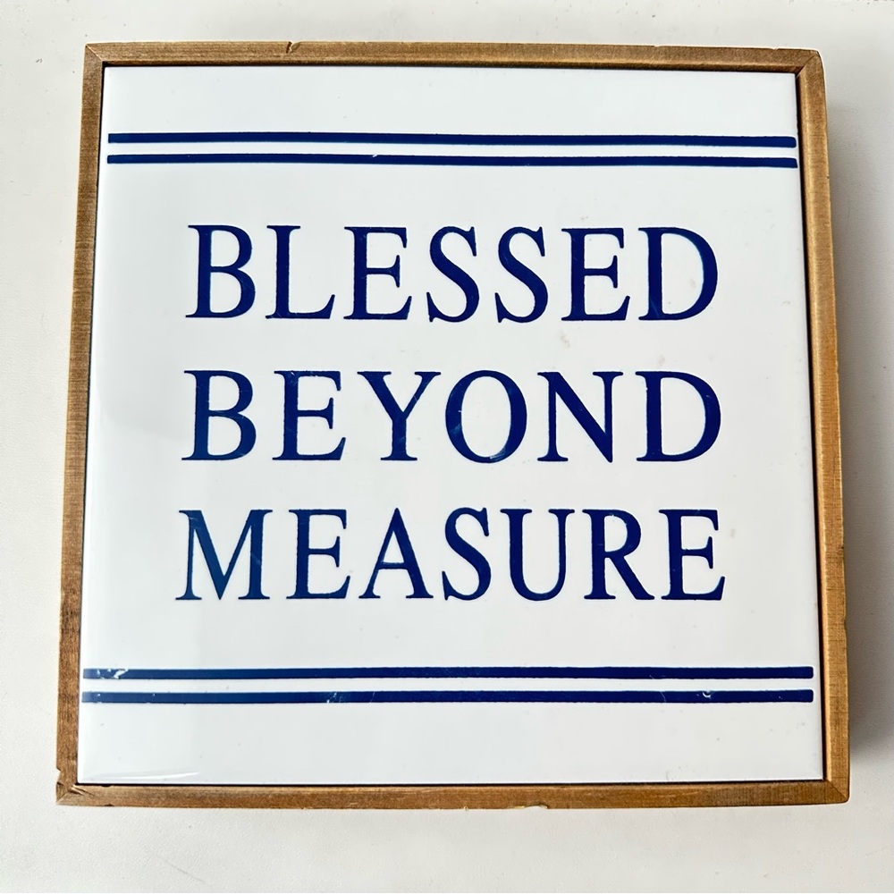 Blessed Beyond Measure Wooden Frame Table Decor
